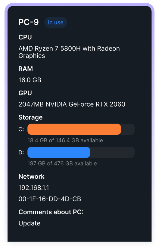 Мониторинг оборудования SmartShell