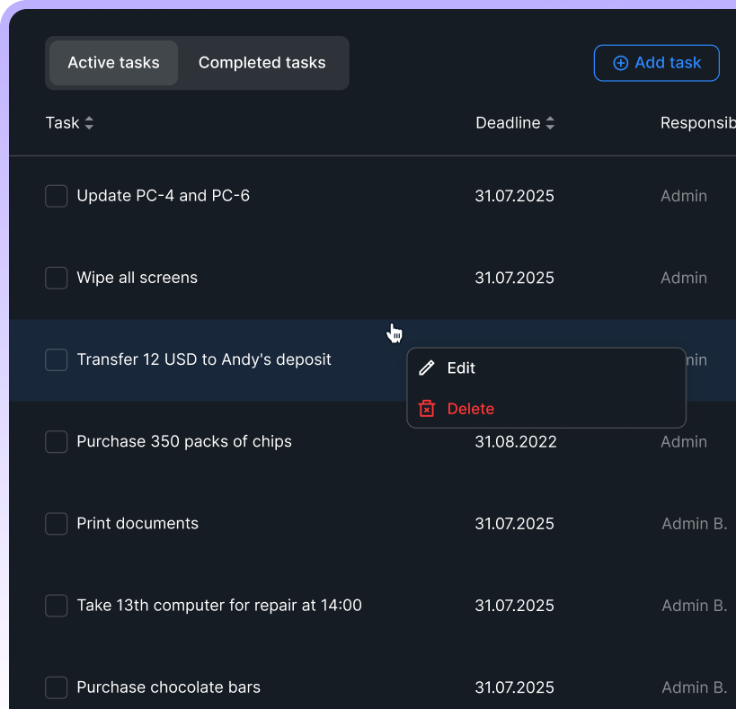 таск-менеджер SmartShell